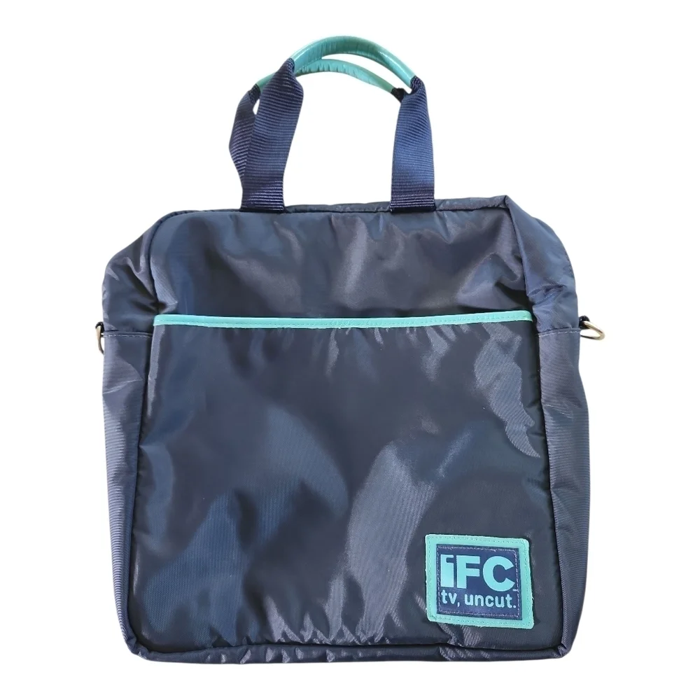 IFC tv. uncut. Navy Tote Laptop Bag by twelveNYC Made in USA Messenger